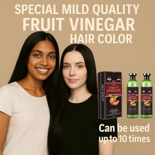 Fruit Vinegar Hair Color - Ammonia-Free Gray Coverage, Long-Lasting, 33.8 fl oz