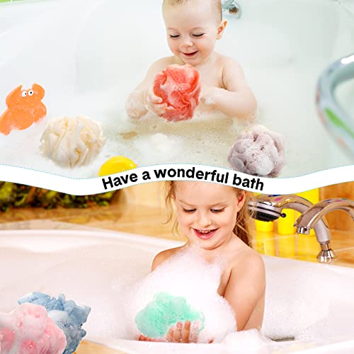 50 Pack Loofah Sponge Bulk Shower Mesh Balls Multicolor for Bath & Body