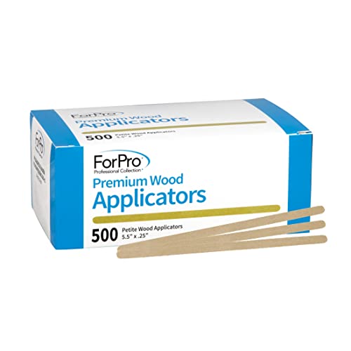 ForPro Professional Collection Premium Wood Applicators, Non-Sterile, Hair Removal Waxing, Petite, 5.5¡± L x .25¡± W, 500-Count