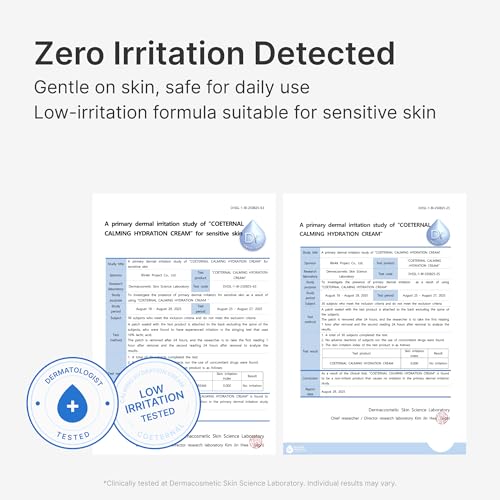 Calming Hydration Cream, Barrier-Repairing Korean Moisturizer with Ceramide NP, Niacinamide, Panthenol & Centella, Soothing Face Cream for Redness-Prone and Oily Skin, 50ml / 1.69 fl.oz.
