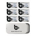 Platinum Coated Safety Razor Blades (USA Stainless Steel, fit All Standard Double Edge Safety Razors), 30 Count, with 1 Compact Razor Blade Disposal Container for Daily & Travel Use
