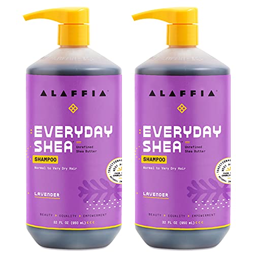 Lavender Shea Shampoo 2-Pack - Sulfate-Free Moisturizing Hair Care 64 Fl Oz