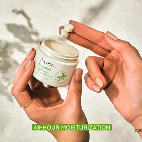 Aveeno Positively Radiant Daily Gel Facial Moisturizer with Hyaluronic Acid & Tone-Correcting Soy - 1.7 Fl Oz Pack of 2