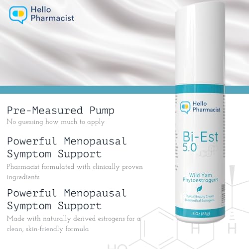 BiEst 5.0 Hormone Cream with Hyaluronic Acid – Soothing Skin Support, 3 oz
