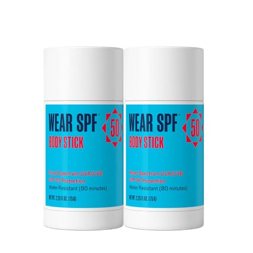 Wear SPF 50 Sunscreen Body Stick 2-Pack - Hydrating Broad Spectrum Sun Protection