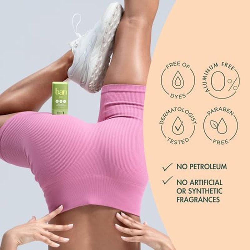 Ban Thigh & Body Anti-Friction Balm, Prevents Chafing & Skin Irritation, Anti Chafe Balm for Women & Men, Aluminum, Baking Soda & Talc Free, Unscented, 1.4 Oz