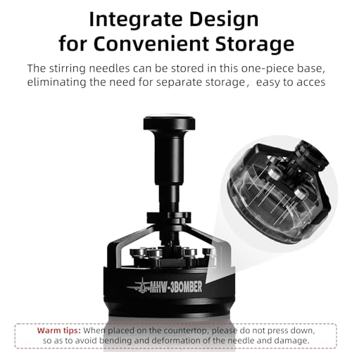 58mm Espresso Coffee Distribution Tool with Magnetic Base - Adjustable Needle