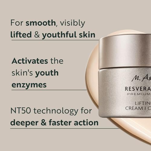 M. Asam Resveratrol Premium Lifting Cream (1.69 fl oz) - Anti-Aging Face Moisturiser, Resveratrol Day and Night Cream, Hydrating Skin Care with Peptides, Vegan Face Cream