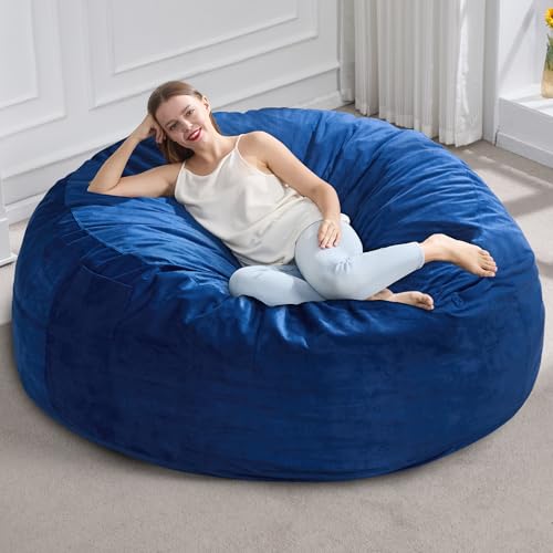 Oversized Velvet Bean Bag Chair - Blue XX-Large | Hobestluk