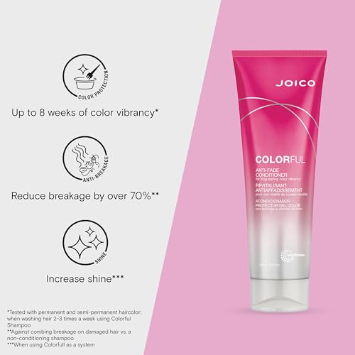 Colorful Anti-Fade Conditioner | For Color-Treated Hair | Preserve Hair Color & Vibrancy | Boost Shine & Reduce Breakage | Sulfate Free | With Camellia Oil & Pomegranate Extract