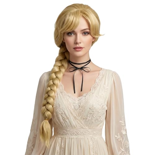 Braid Blonde Long Anime Wig - Princess Braided Hair for Cosplay & Parties (Variation of Braid Blonde)