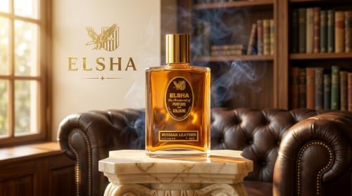 ELSHA Russian Leather Cologne for Men & Women | Woody Spicy Fragrance | 3.4oz