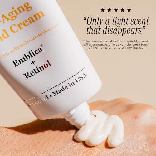 Robanda Retinol Anti-Aging Hand Cream - Hydrating & Moisturizing Hand Lotion with Anti-Aging Formula to Help Prevent Wrinkles & Reduce Fine Lines, 3 oz, 2 pack