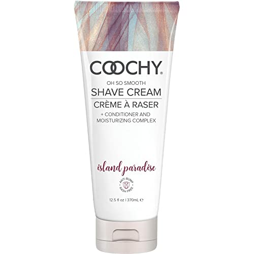 Coochy Moisturizing Shave Cream - Gentle Intimate Shaving Lotion - Island Paradise, 12.5 Fl Oz