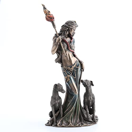 Veronese Design Hecate Greek Goddess Statue, Bronze Large Cold Cast Resin 13 3/8"