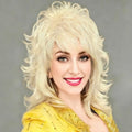 Blonde Curly Layered Shoulder Length Wig with Bangs for Women - Synthetic Cosplay & Daily Use (Variation: Blonde)
