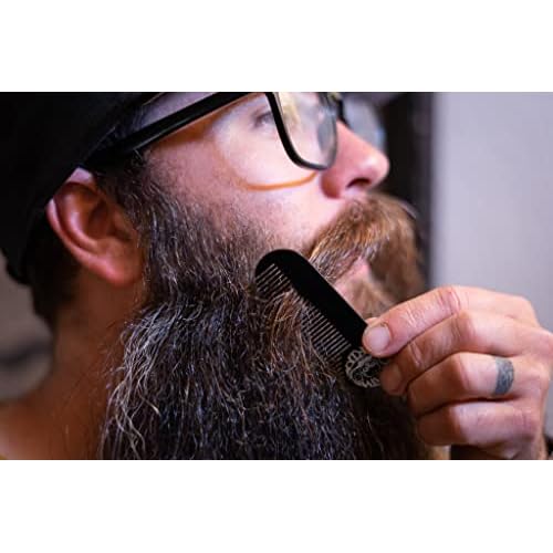 THE VINTAGE GROOMING CO. Bone Crusher Extra Firm Extra Strong Hold Mustache Wax and Death Grip Pocket Keychain Comb Set