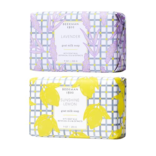 Beekman 1802 Goat Milk Bar Soap Bundle (9oz) - Sunshine Lemon and Lavender