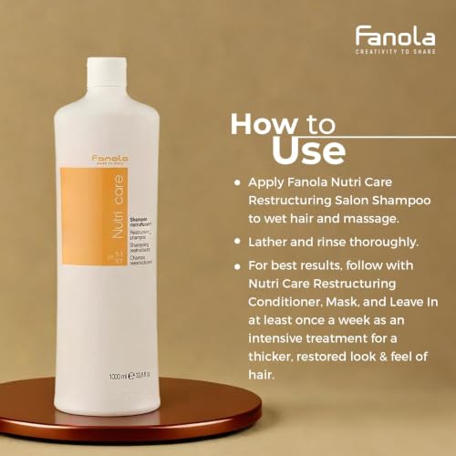 Fanola Nutri Care Nourishing Restructuring Hair Shampoo 33.8 oz
