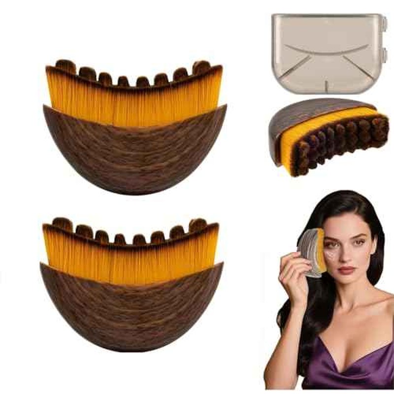 Dry Brushing Face Brush, Lymphatic Contour Face Brush, Chin & Jawline Sculpting, Lymphatic Drainage Massager for Face, Ergonomically Designed to Fit The Skin Precisely (2PCS)