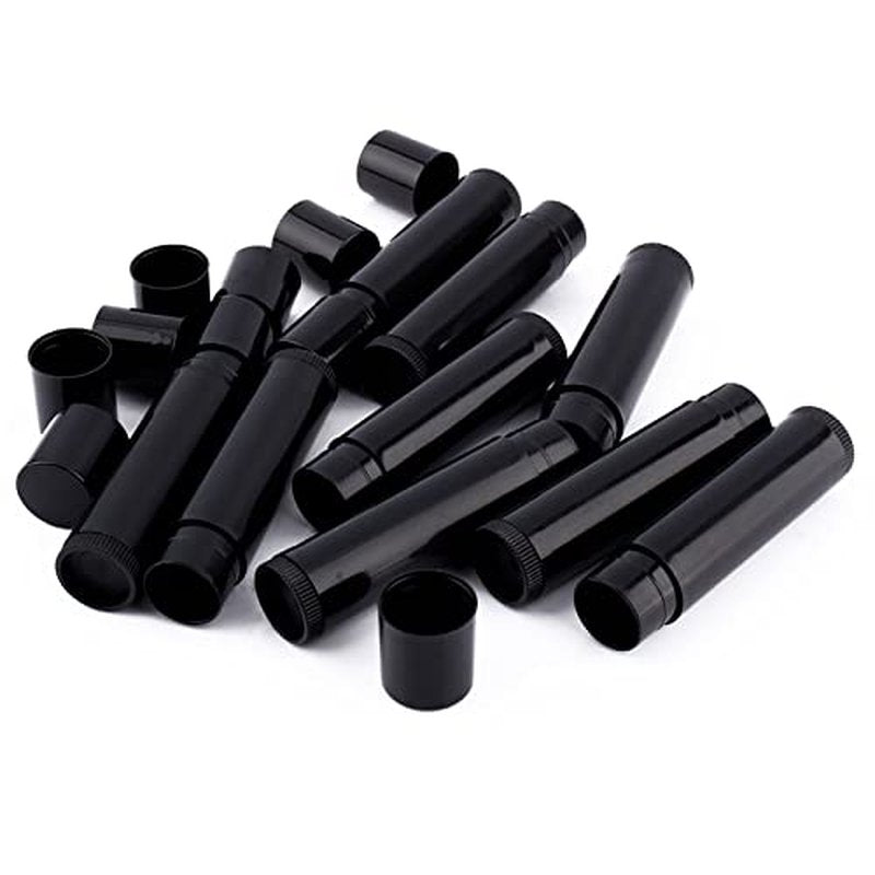 100 PCS Lip Balm Containers, 5ml Chapstick Tubes Empty, Lip Gloss Black, Lip Balm Tubes with Cap for Girls, 62mm* 14mm