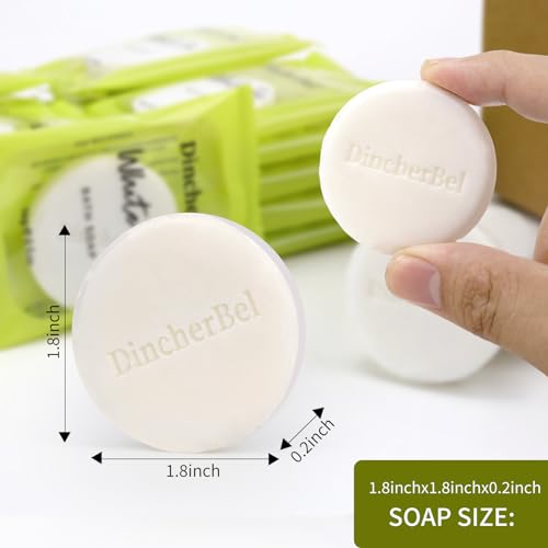 100 Pack Mini Round Disposable Travel Soap Bars - 0.5oz Individually Wrapped