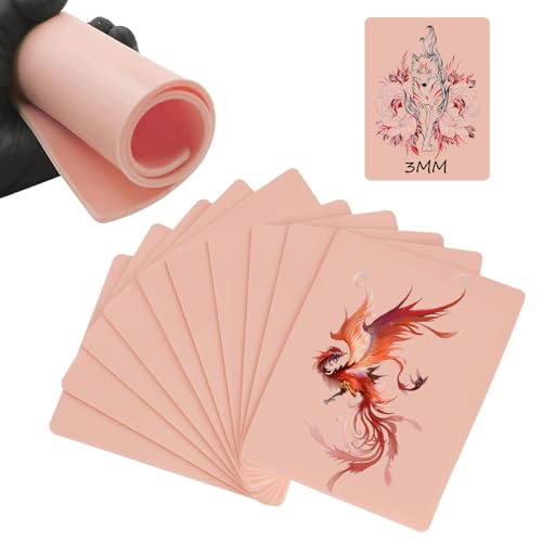 20PCS 3mm Thick Tattoo Practice Skin Sheets for Beginners and Artists