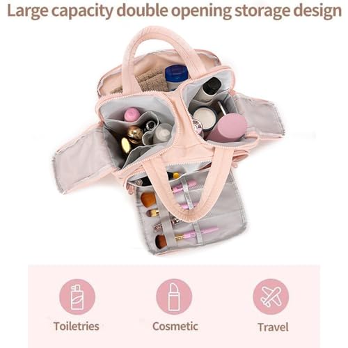 Toiletry Bag, Travelfree Toiletry Bag, Travel Toiletry Bag, 4-in-1 Multi-functional Wide-Open Travel Cosmetic Bag, Waterproof Dry-Wet Separation (Yellow)