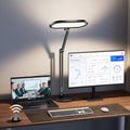 LitONES Premium LED Desk Lamp - Dual-Sided Soft Lighting with Knob Remote - Black