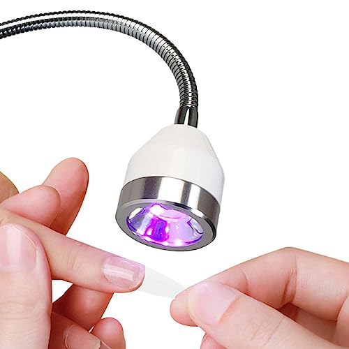 UV Led Nail Lamp, 9W Flash Cure Light for Gel-X & Semi-Cured Strips, Rechargeable Auto Sensor Gooseneck Mini UV Light for Nails, Portable Salon Precision for Home DIY Use
