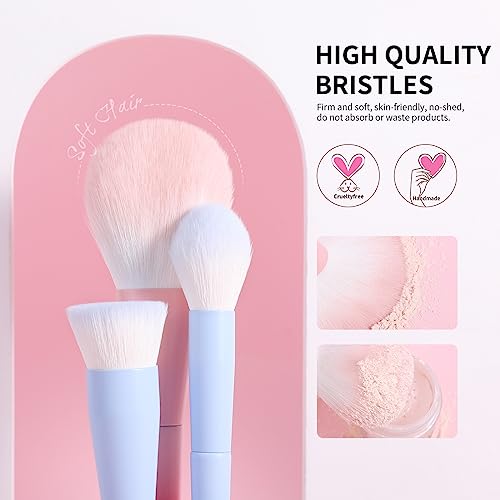 Docolor Fantasy Series Ⅲ Makeup Brush Set with Sponge & Bag – 16+3 Pcs Professional Face & Eye Brushes