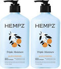 Hempz Body Moisturizer with Vitamin C - Triple Moisture 17oz Pack of 2