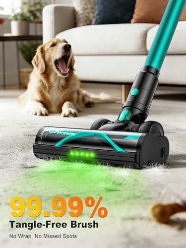 OIRFND Cordless Vacuum Cleaner 58KPa 60Mins 10-in-1 Self-Standing, Army Green