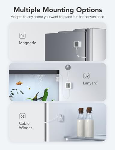 WiFi Refrigerator Thermometer with Alarm - Digital Freezer Temperature Monitor 4 Pack