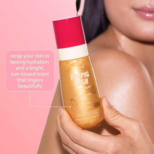 Hydrating Shimmer Body Oil with Gold Pearls - Natural Glow & Sun-Kissed Finish