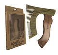 Beard & Bates Wooden Beard Comb with Green Sandalwood Handle - Artisan Grooming Tool