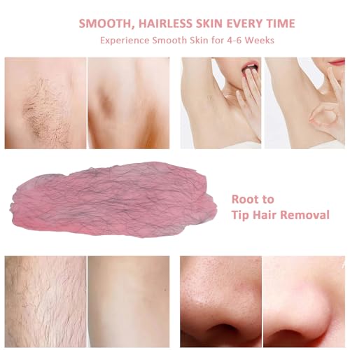 Pink Digital Wax Warmer Kit with Hard Wax Beads for Hair Removal - At Home Hair Removal Set for Women