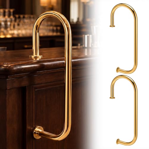Zonon Brass Single Arm Bar Service Rail Screw Mounted - 2 Pack