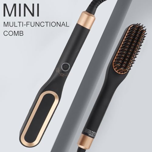 Electric Beard Straightening Comb Multifunctional Beard Straightener Brush Men Hair Styling Tool (US Plug)