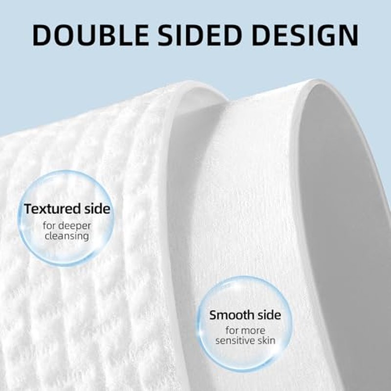 Disposable Face Towel XL (50 Count, 25x30cm) ? Ultra Soft Lint-Free Facial Towels for Women Cleansing, Makeup Remover Dry Wipes, Travel Essentials, Bathroom & Guest Room Beauty Products