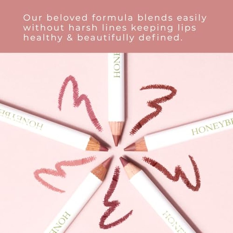 Honeybee Gardens Irresistible Lip Liner In Zen, Warm Pink Color, Long-Lasting, Gluten-Free, Vegan, 0.04 oz