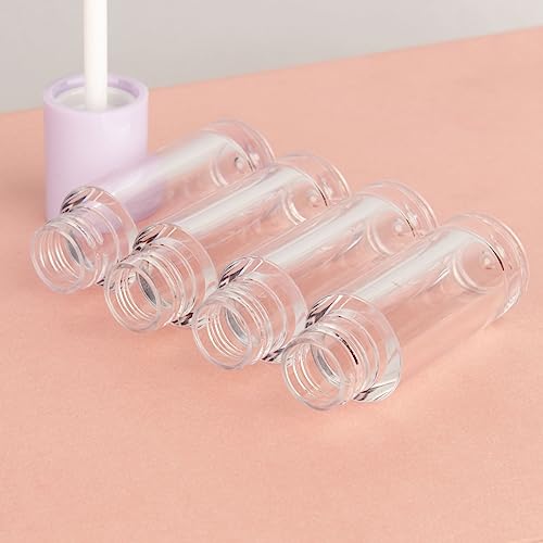 40PCS White Mini Lip Gloss Tubes 2.5ml with Wand Applicator - COSIDEA