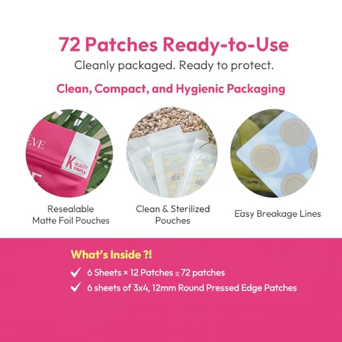 NEW Pimple Patch for Face ? Hydrocolloid Acne Patches with Tea Tree & Cica, K-Beauty Invisible Waterproof Spot Stickers for Fast Healing & Overnight Use, 72 Count