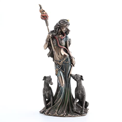 Veronese Design Hecate Greek Goddess Statue, Bronze Large Cold Cast Resin 13 3/8"