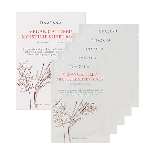 Vegan Deep Moisture Sheet Mask with Rice & Oat Extracts - Hydrating Skin Care
