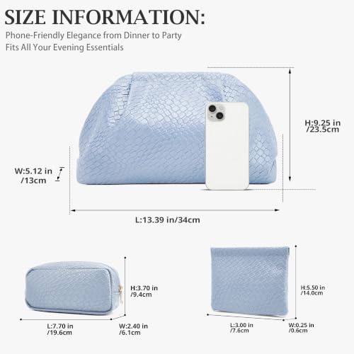 Travel Makeup Bag Organizer Blue - 02 Silvery Blue Variation, Large & Stylish