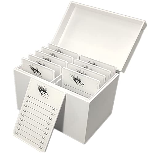 10-Layer Acrylic Eyelash Storage Box with Drawers & Pallets - Makeup Organizer for Professional & Personal Use