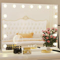 Hollywood Vanity Mirror, 15 Led Bulbs£¬3 Color Lights£¬Beautiful Make Up Lighted Mirror, Aluminum Metal Frame£¨23" x 18"£©