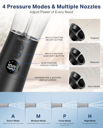 Renergy Ear Wax Removal System with Water Temp Sensor & Black Nozzles
