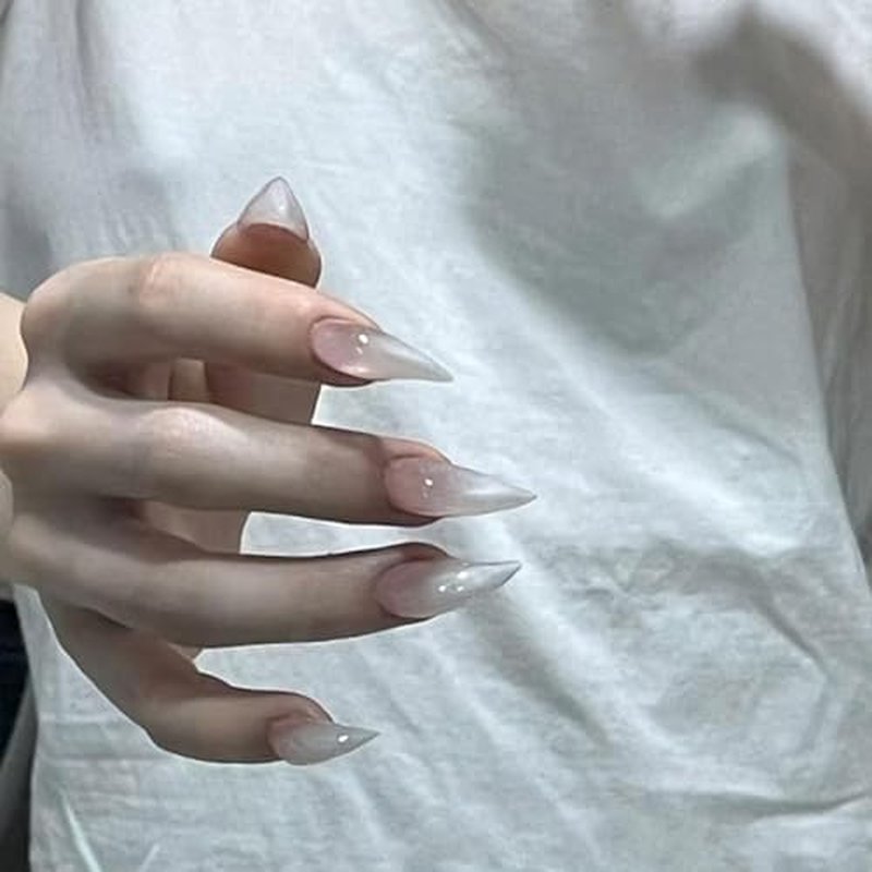 10 Pcs Handmade Press on Nails Short Curved Unique Stiletto Eagle Claw Acrylic Fake Nail with Dragon Claw Design Thickened Goth Nails Press Ons Full Cover Reusable Glue on Nail for Women£¨M£©